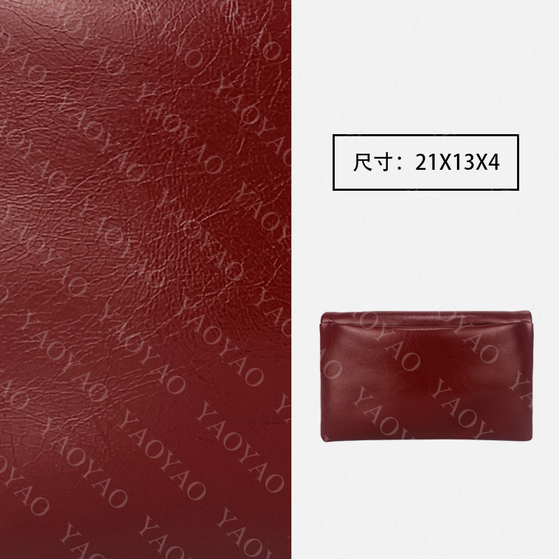 YAOYAO手工真皮女包 斜跨腋下包  超级美的安可拉红！A6628