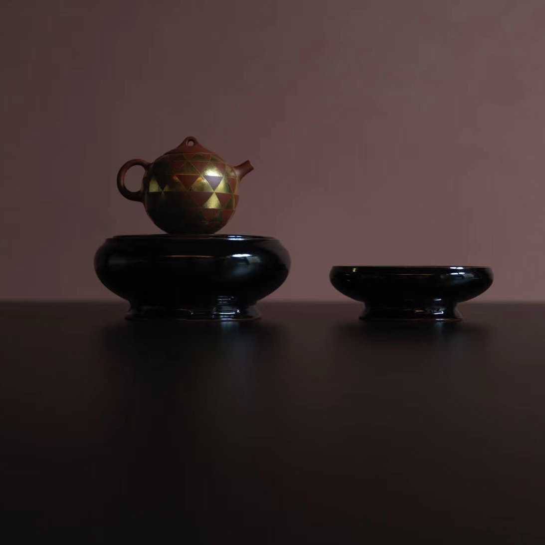 【舒砚北記】墨痕黑釉高级黑蓄水壶承限量壶承