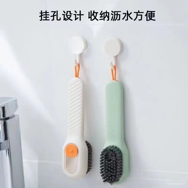 Z加液鞋刷洗衣刷软毛鞋刷多功能家用长柄刷鞋省力按压刷洗软毛鞋