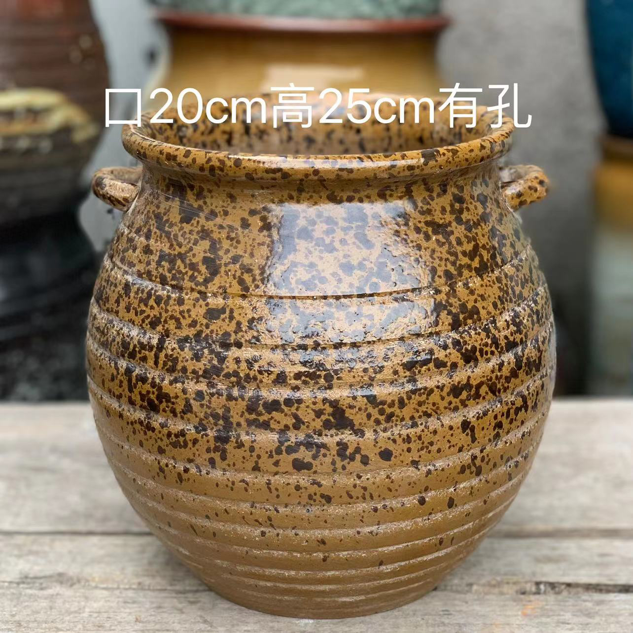84粗陶透气老桩法师绿植花盆