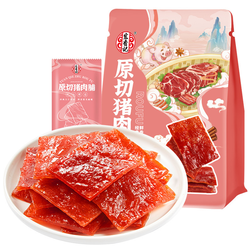 健康零食原切猪肉脯猪肉干原味即食肉脯追剧休闲小零食小吃肉香