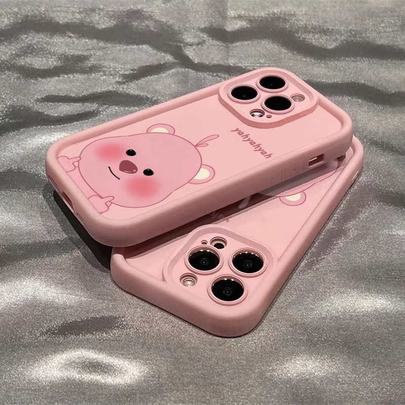 粉色露比适用iphone15苹果手机壳14promax卡通防摔创意全包个性女