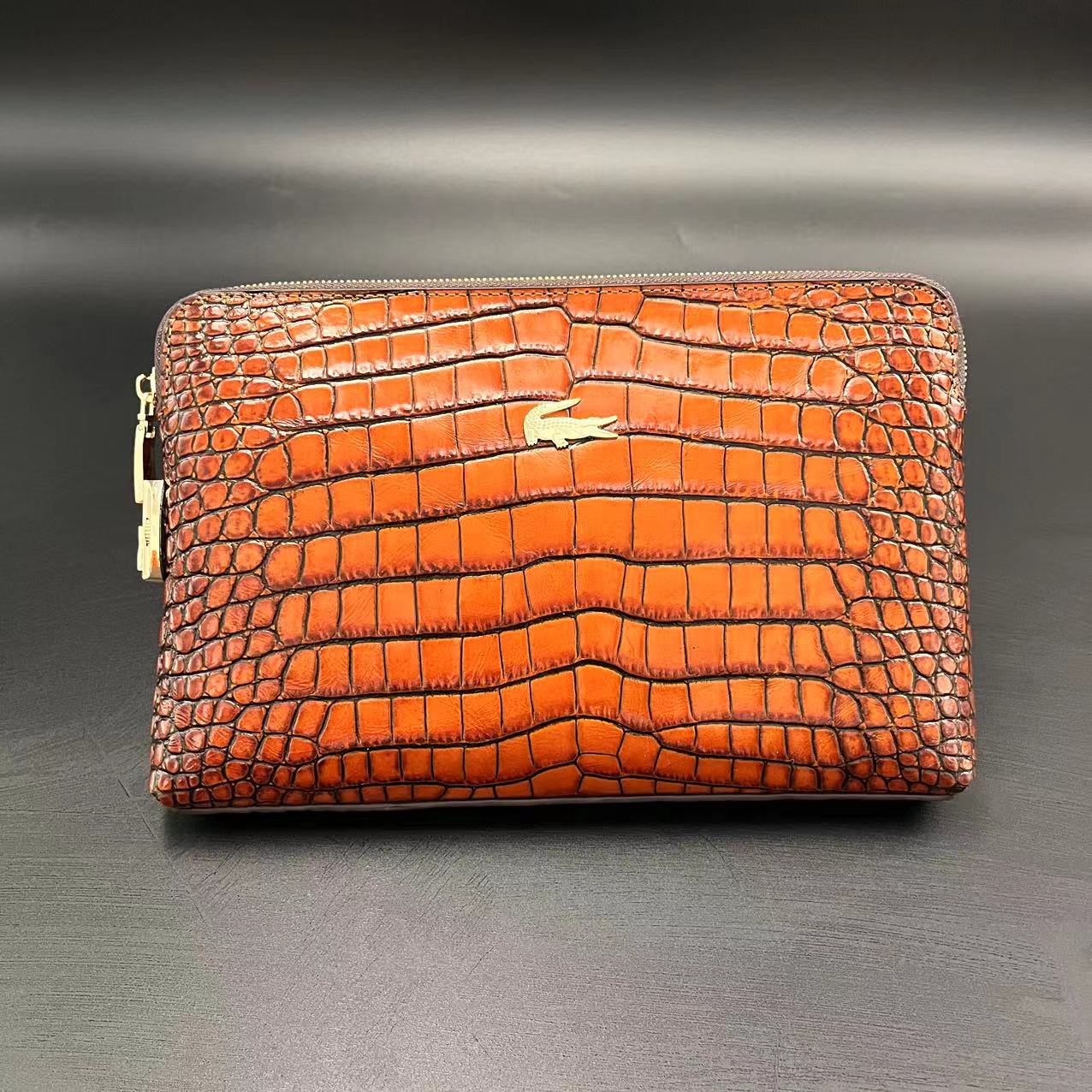 E高端琥珀黄手包真皮