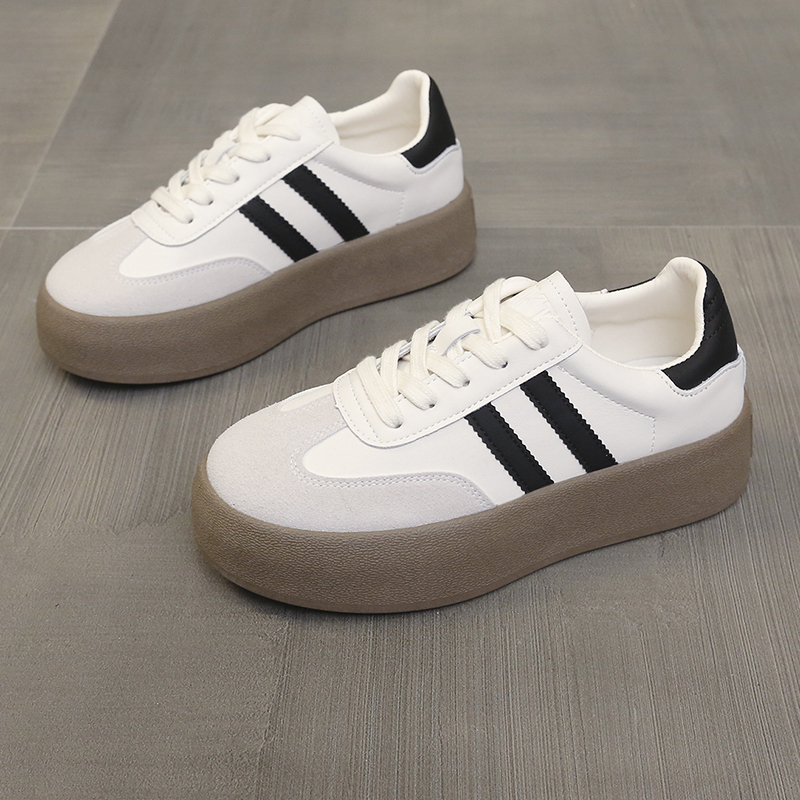 【现货】2025网红爆款百搭新款厚底小众休闲ins韩版德训板鞋女 