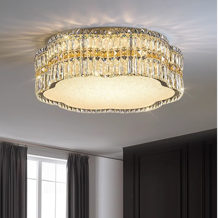 轻奢水晶卧室吸顶灯中山灯饰灯具客厅大气吸顶灯餐厅现代简约奢华