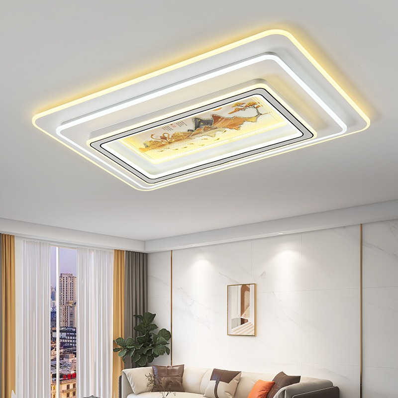 led吸顶灯现代简约主卧室房间灯圆形大客厅灯具客厅灯吸顶灯灯具