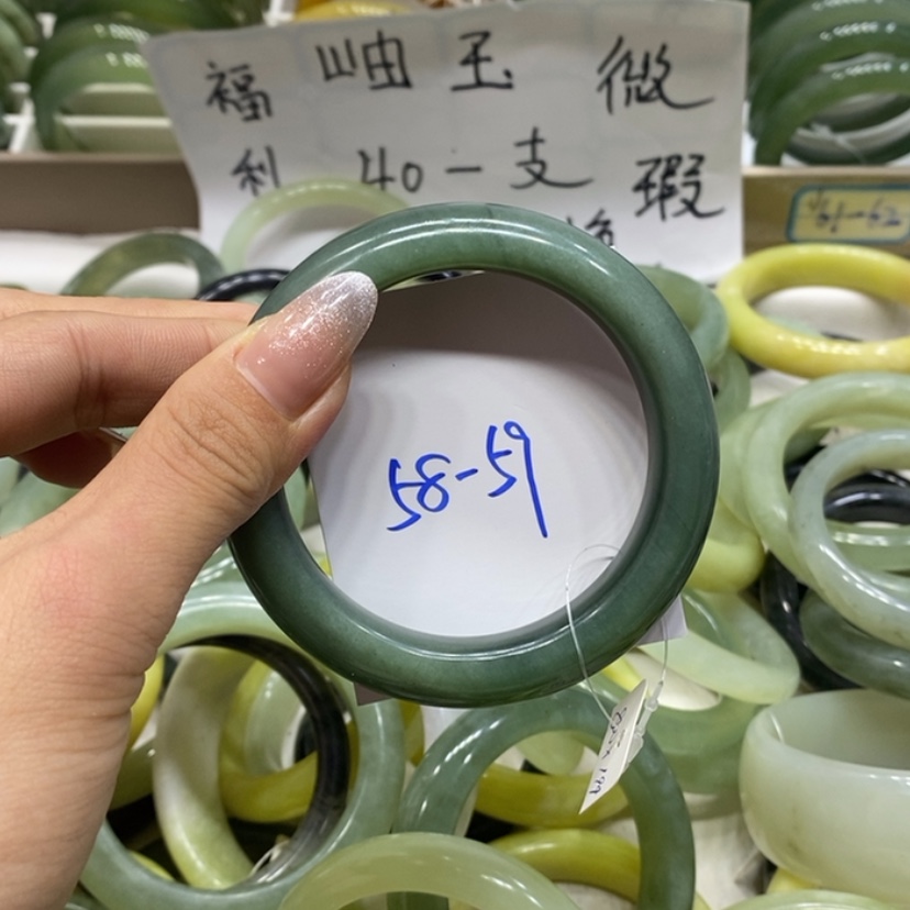 【闪购商品】蛇纹石玉手镯合金晴*.147