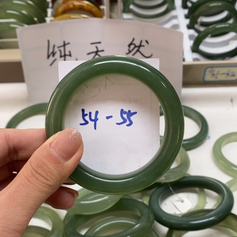 【闪购商品】蛇纹石玉手镯未镶嵌小***78