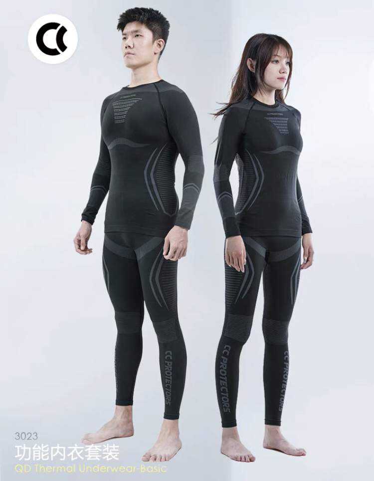 滑雪速干衣吸湿排汗男士户外运动女士uke骑行服秋冬季紧身长袖