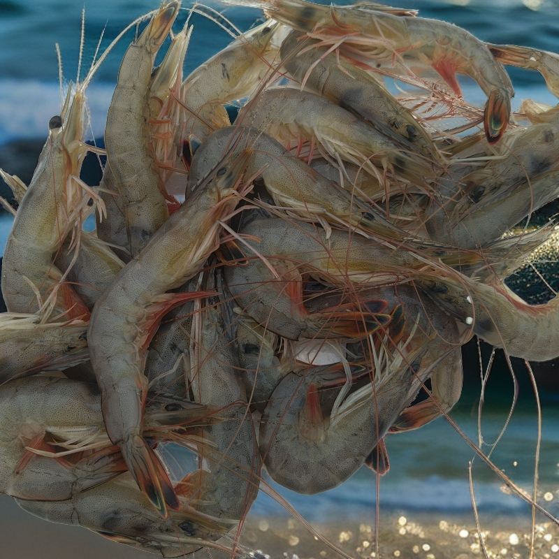 当季小船海捕新鲜海虾