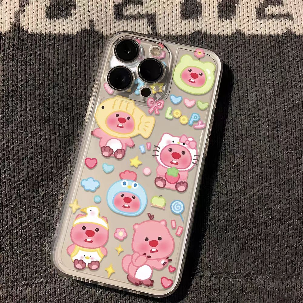 海狸露比适用苹果14/15手机壳iPhone13promax/11全包12透明78plus