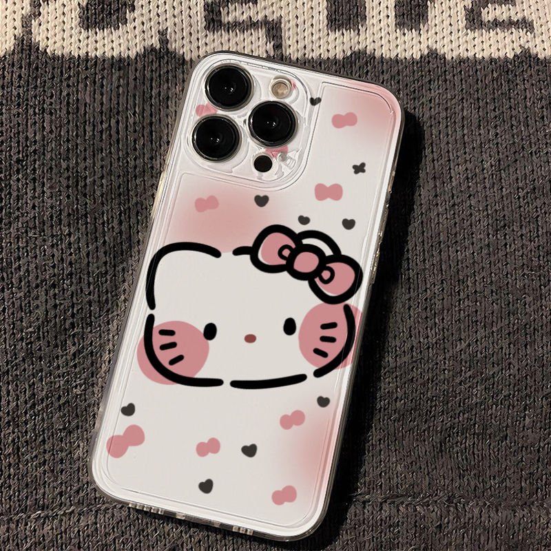 凯蒂猫大头苹果15/14/13promax手机壳iPhone11/12小众xs/xr透明软