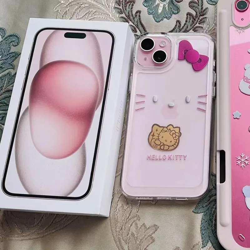 卡通凯蒂猫iPhone15手机壳14/13promax软壳xr防摔12苹果11透明7女
