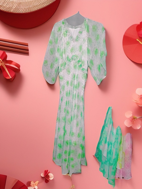 日常 直播间叫编号拍备注编号女装连衣裙夏季时尚气质设计师印花