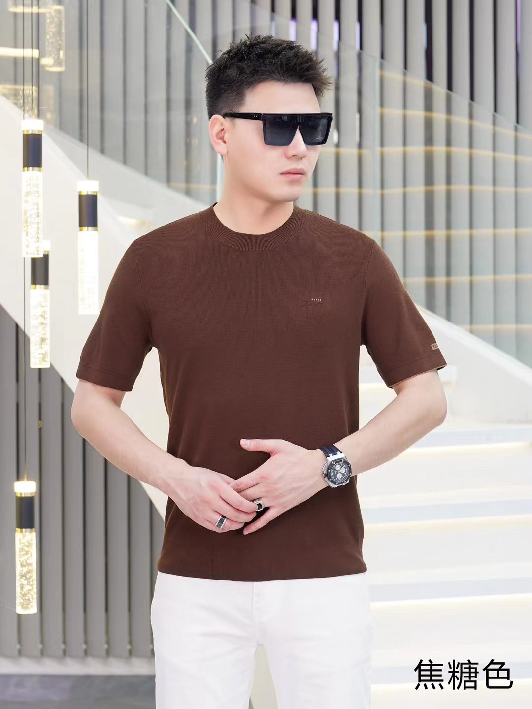 8808新款男士针织半袖