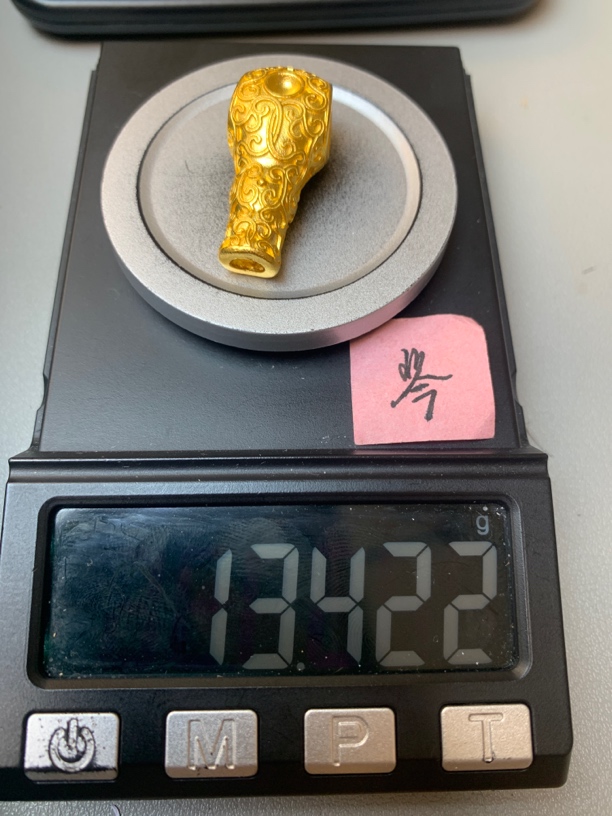 足金999唐草纹三通14