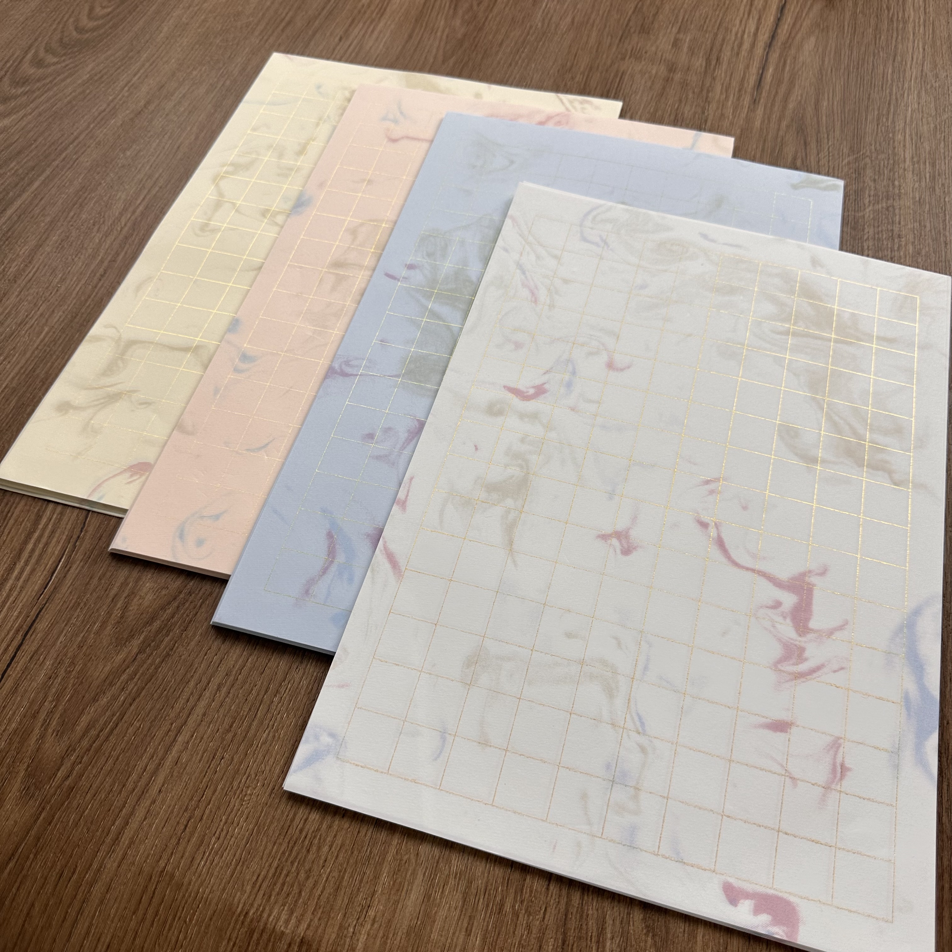 【九义堂】蜡染墨流日课纸小楷书法专用纸方格竖格子1.5 2厘米宣纸