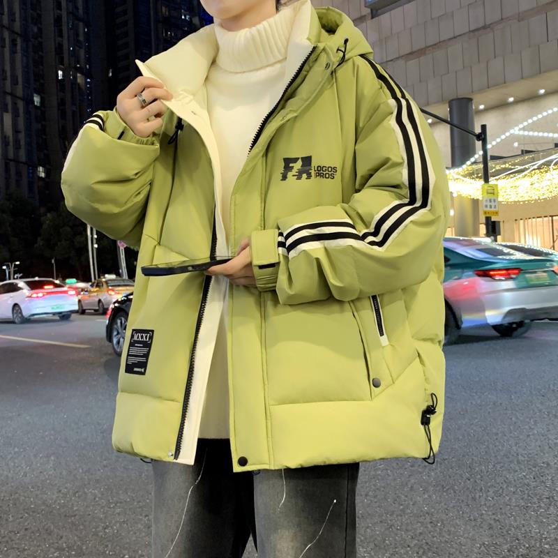 冬季羽绒棉服外套男孩学生装加厚保暖棉袄青少年大童棉衣连帽夹克