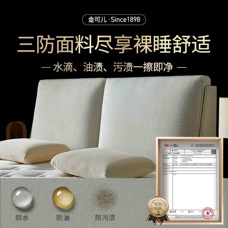 金可儿【乐轩】可调节床架家用婚房现代轻奢双人床软靠背大床