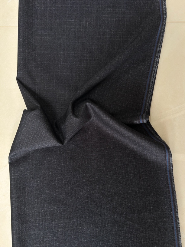 男士中灰深灰竹节梭织面料