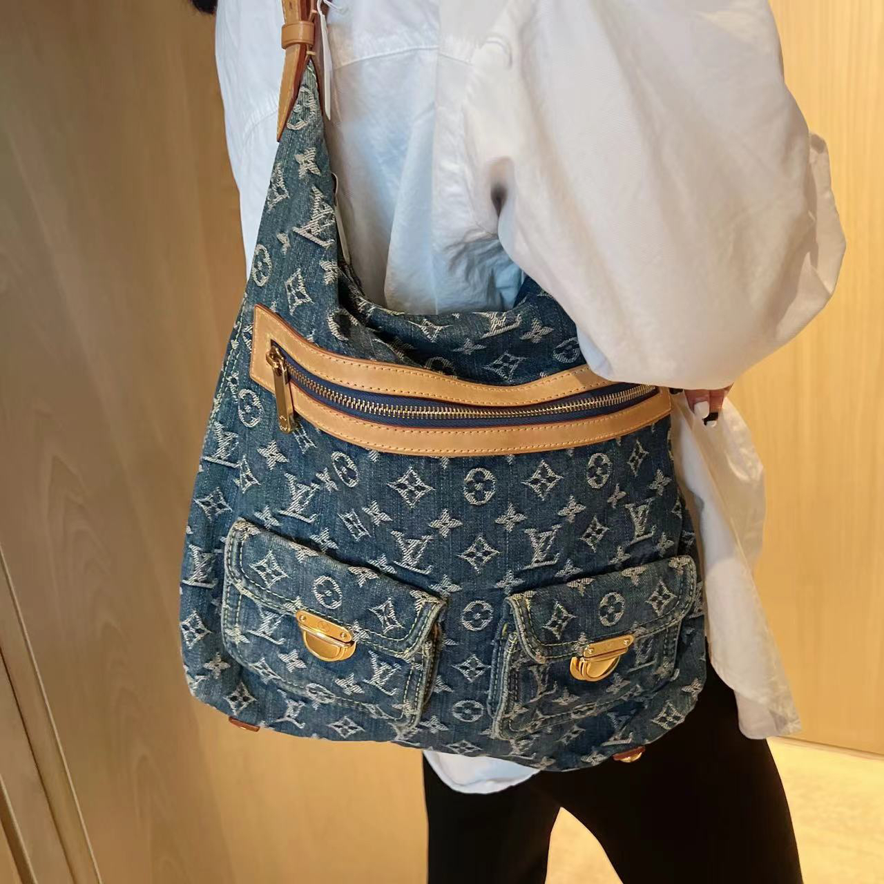 95新 LouisVuitton/路易威登 LV丹宁大号xj632