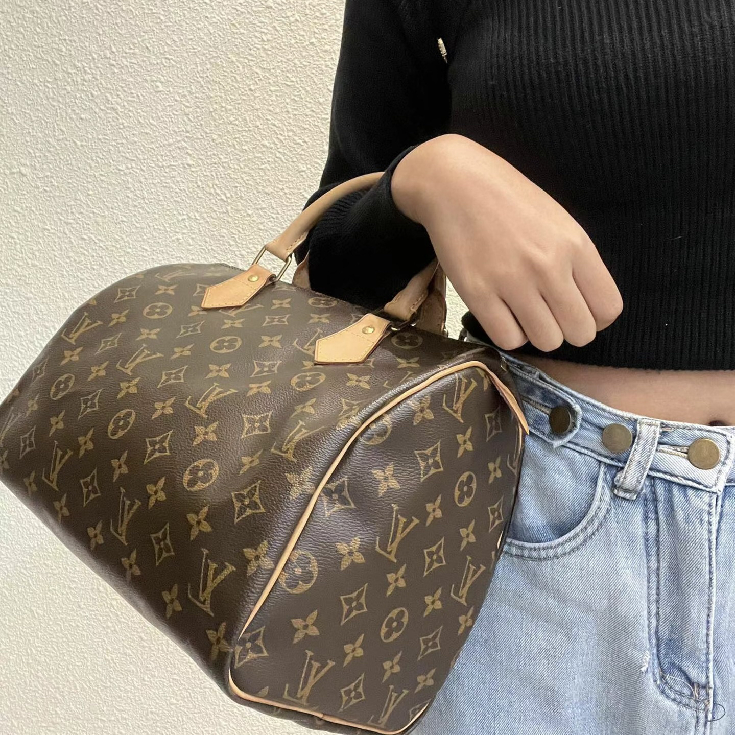 95新 LouisVuitton/路易威登 LV老花35手提包 973013