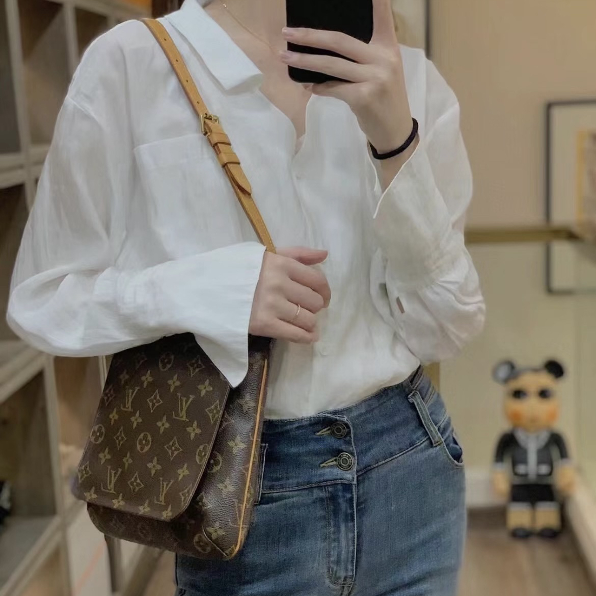 95新 LouisVuitton/路易威登 Lv路易威登 老花竖版王菲 1210包展