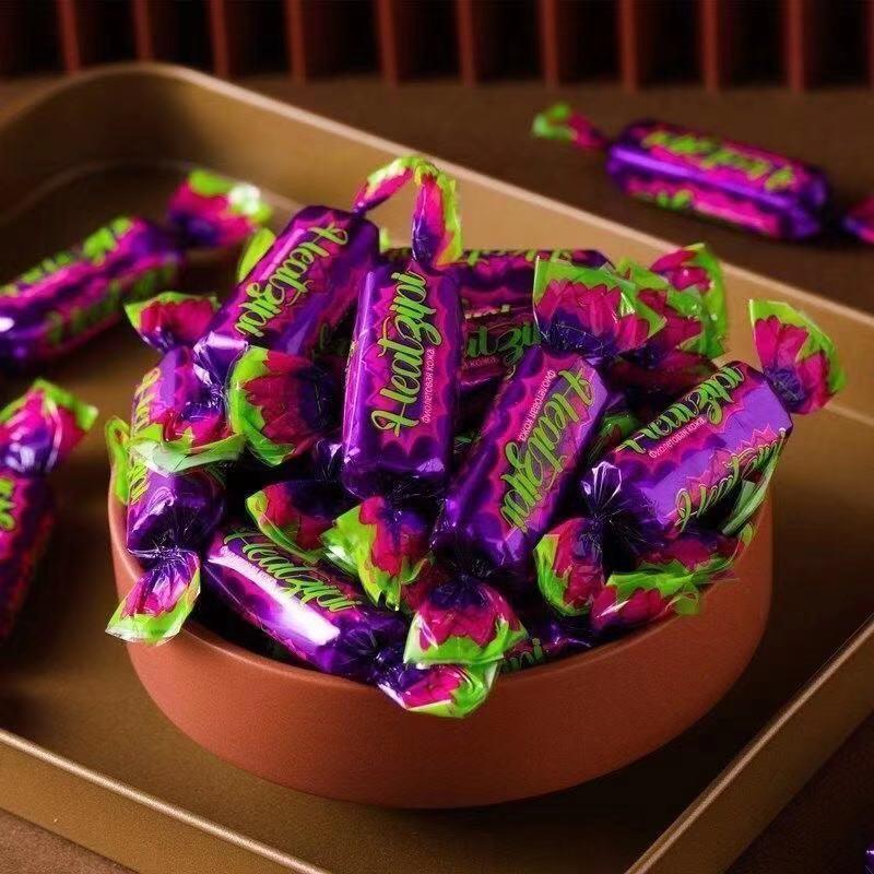 紫皮糖国产糖巧克力夹心糖俄罗斯风味喜糖酥脆零食糖果批发年货节