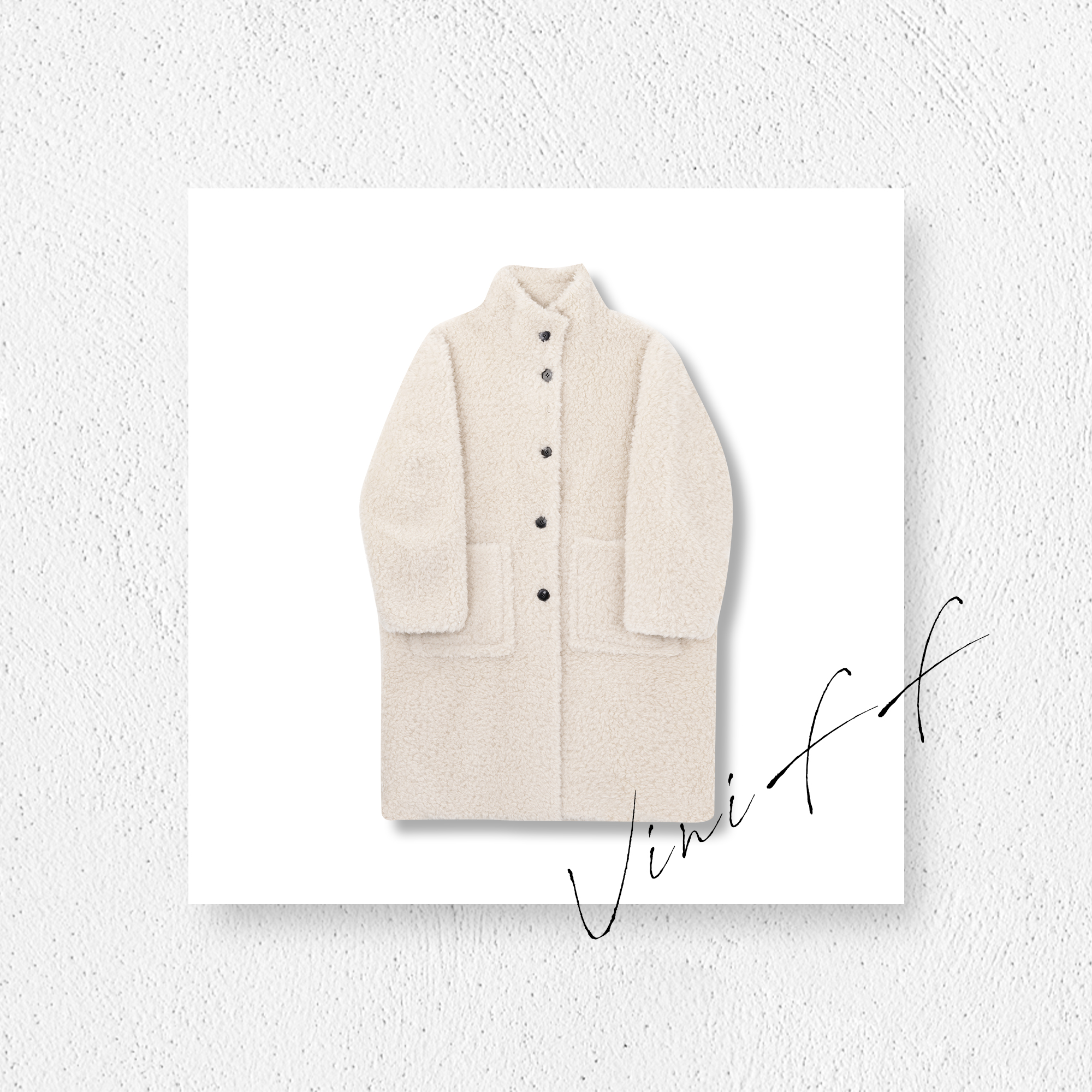 ViniFF薇妮｜【反季】411「北国雪夜」中长款羊毛外套WA4DP002