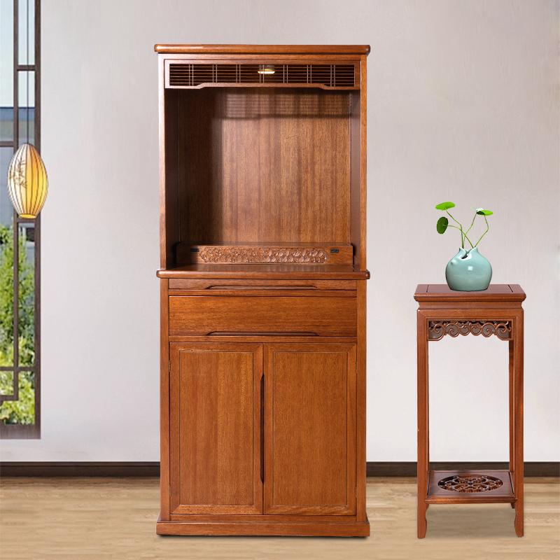 信义达唐式实木立柜新中式客厅玄关柜