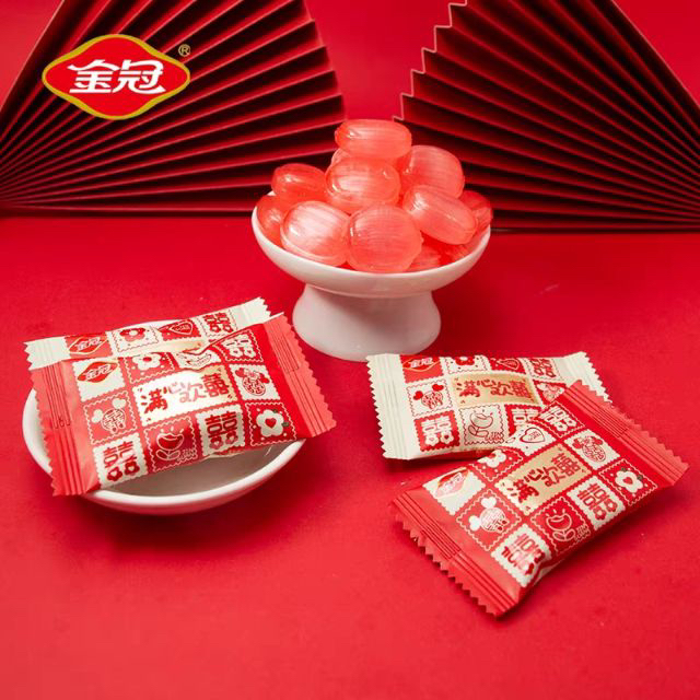 金冠满心欢喜水果硬糖1斤结婚喜糖婚糖送同事婚礼伴手礼散装批发
