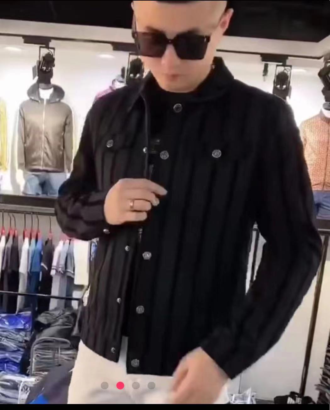 【领士】男士男款春秋百搭虎头户外潮流翻领休闲牛仔外套22588