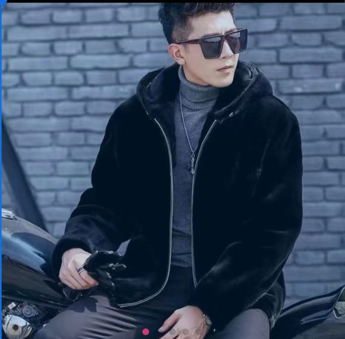 【领士】秋冬新款保暖男款男士时尚百搭净版暖和简约貂绒棉衣--1280