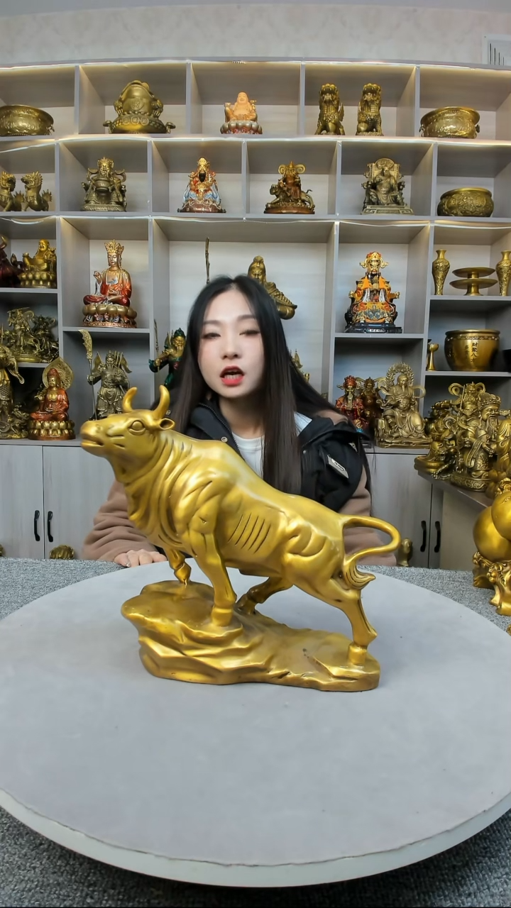 【闪购商品】琉璃手工艺品抬头牛