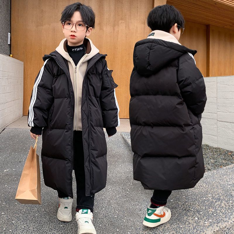 男童棉衣冬装2023新款中大童羽绒加棉服韩版冬中长款儿童加厚外套