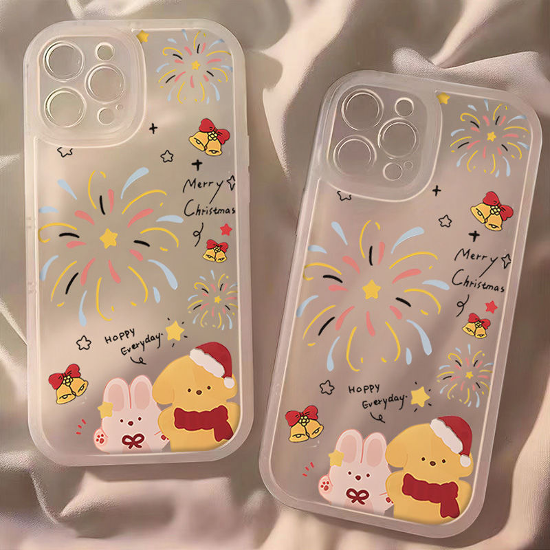 烟花狗狗苹果15ProMax手机壳iPhone14新款13硅胶12简约11软壳X女8