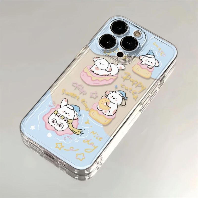 趣味小狗苹果15promax手机壳iPhone14新款13透明12简约11软壳x女8
