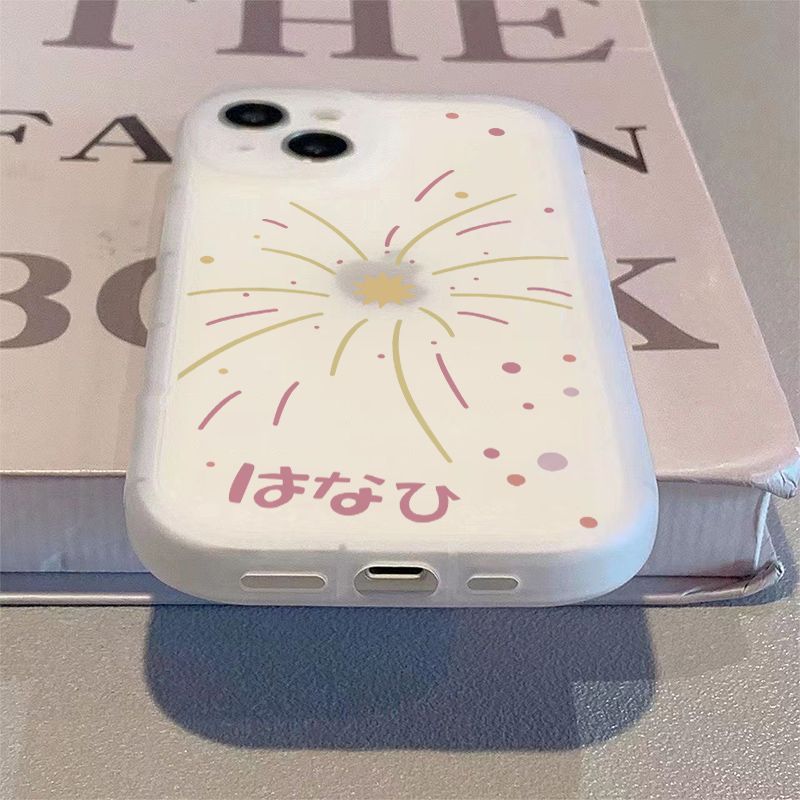 简约烟花苹果15手机壳iPhone14ProMax女13/7/8P/12/xr防摔X软壳11