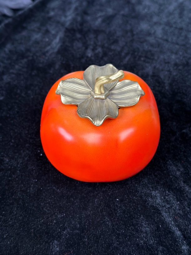 铜柿子摆件手工摆件柿柿如意