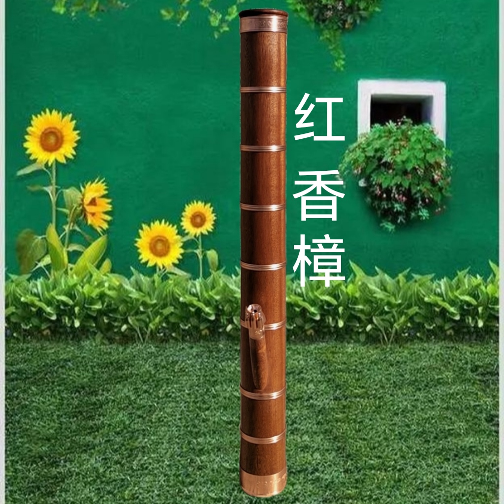 云南特色实木手工艺花梨木高档木筒中大号摆件高78口外8.5送朋友