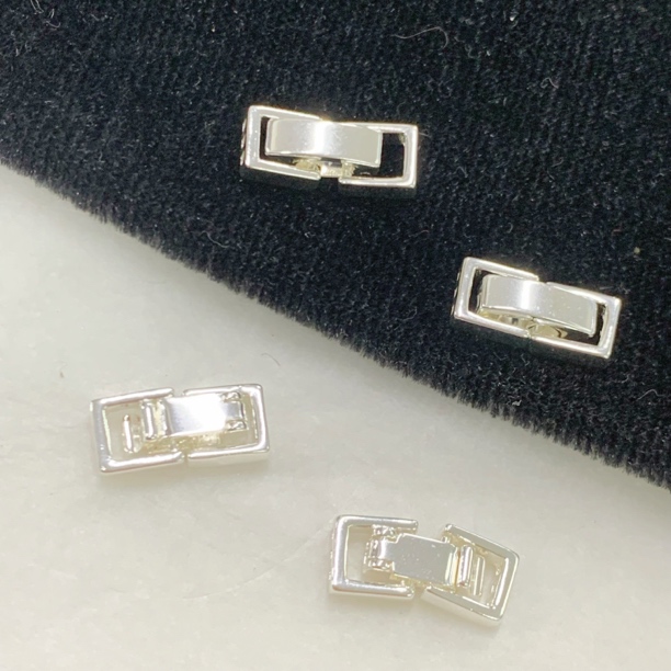 左夕QX348【3个银底小号手表扣】铜镀银高保色扣子按扣DIY配饰配件