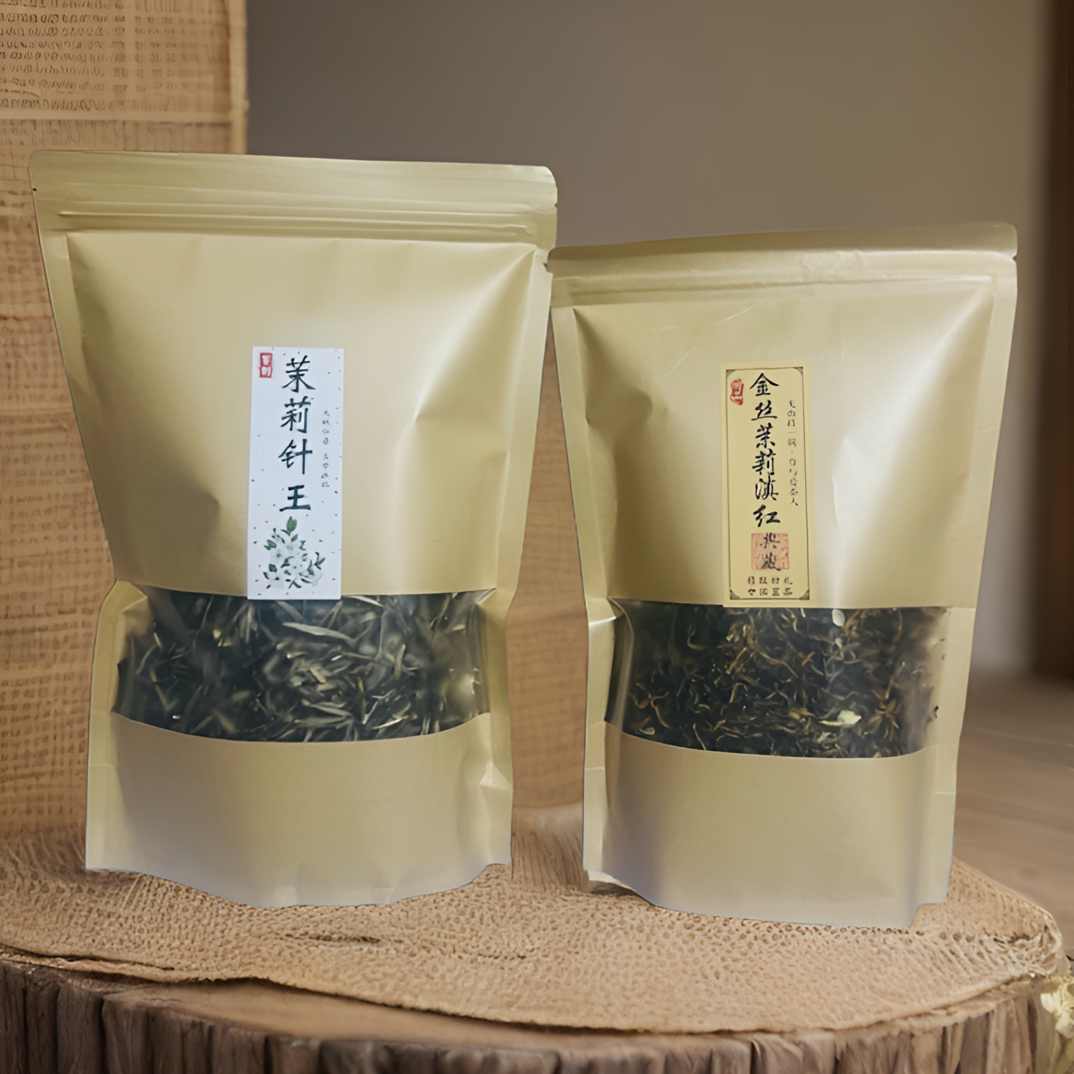 茉莉针王+红茶金丝茉莉滇红各半斤，香气浓郁，两包共1斤