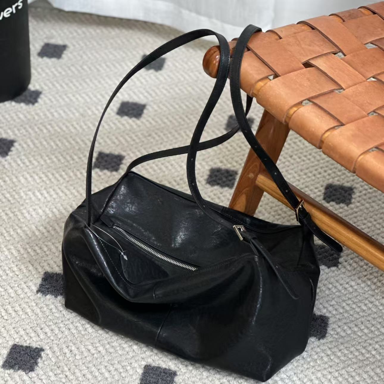 大禾自制.复古大容量包包女简约时尚通勤单肩斜挎包