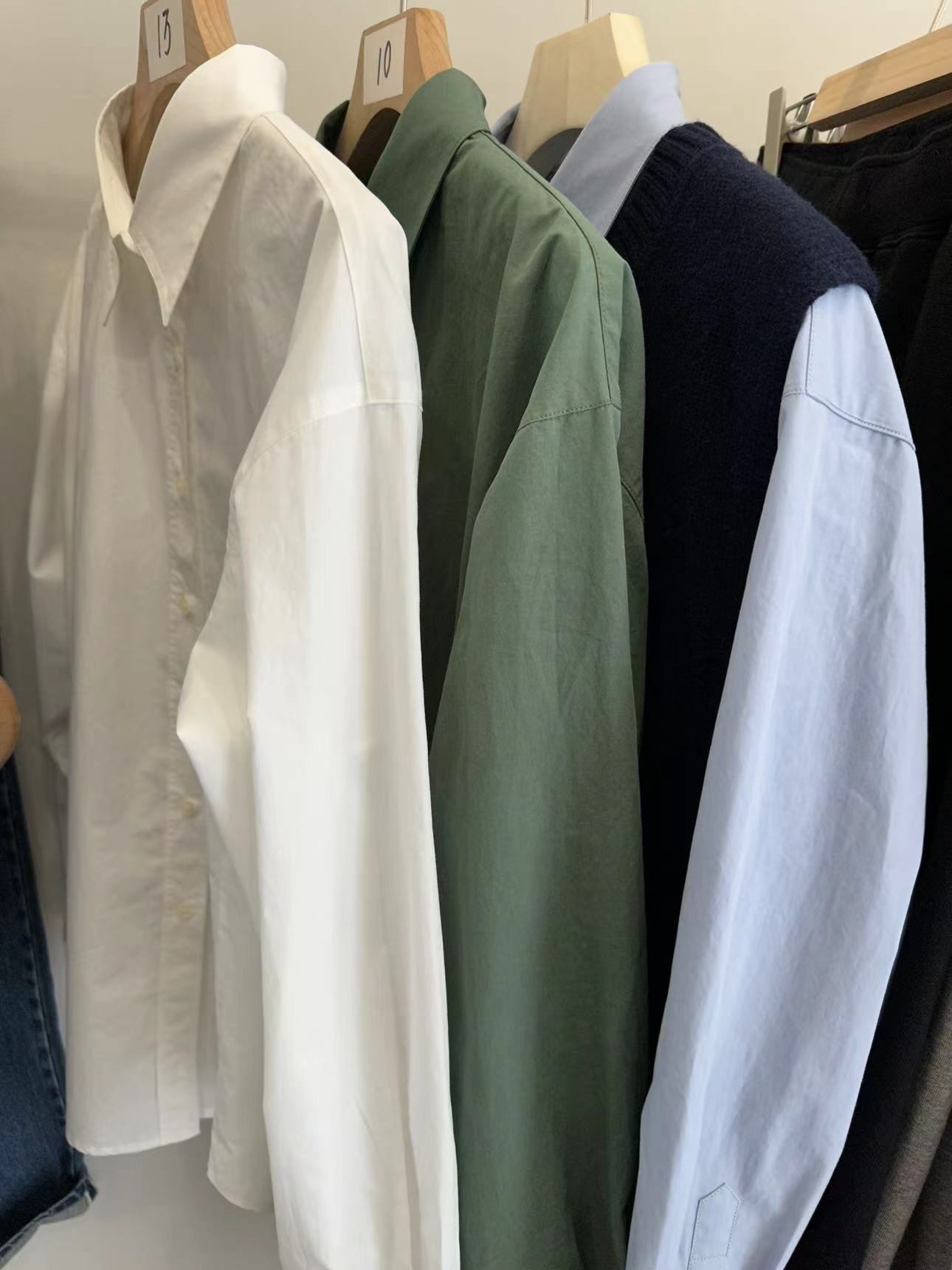 大禾自制.衬衣绿色+格子三色