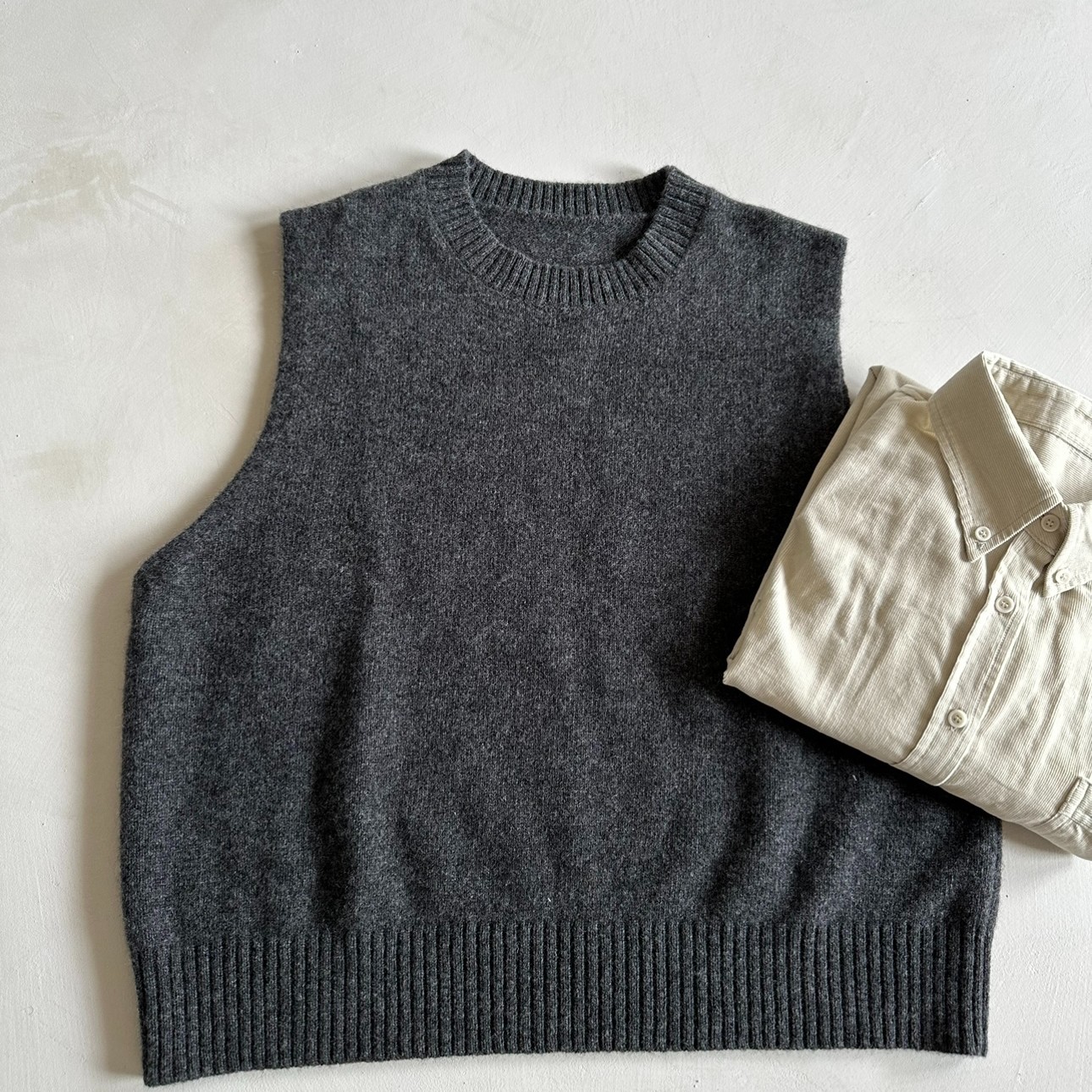 大禾定制.高级灰中灰毛衣马甲