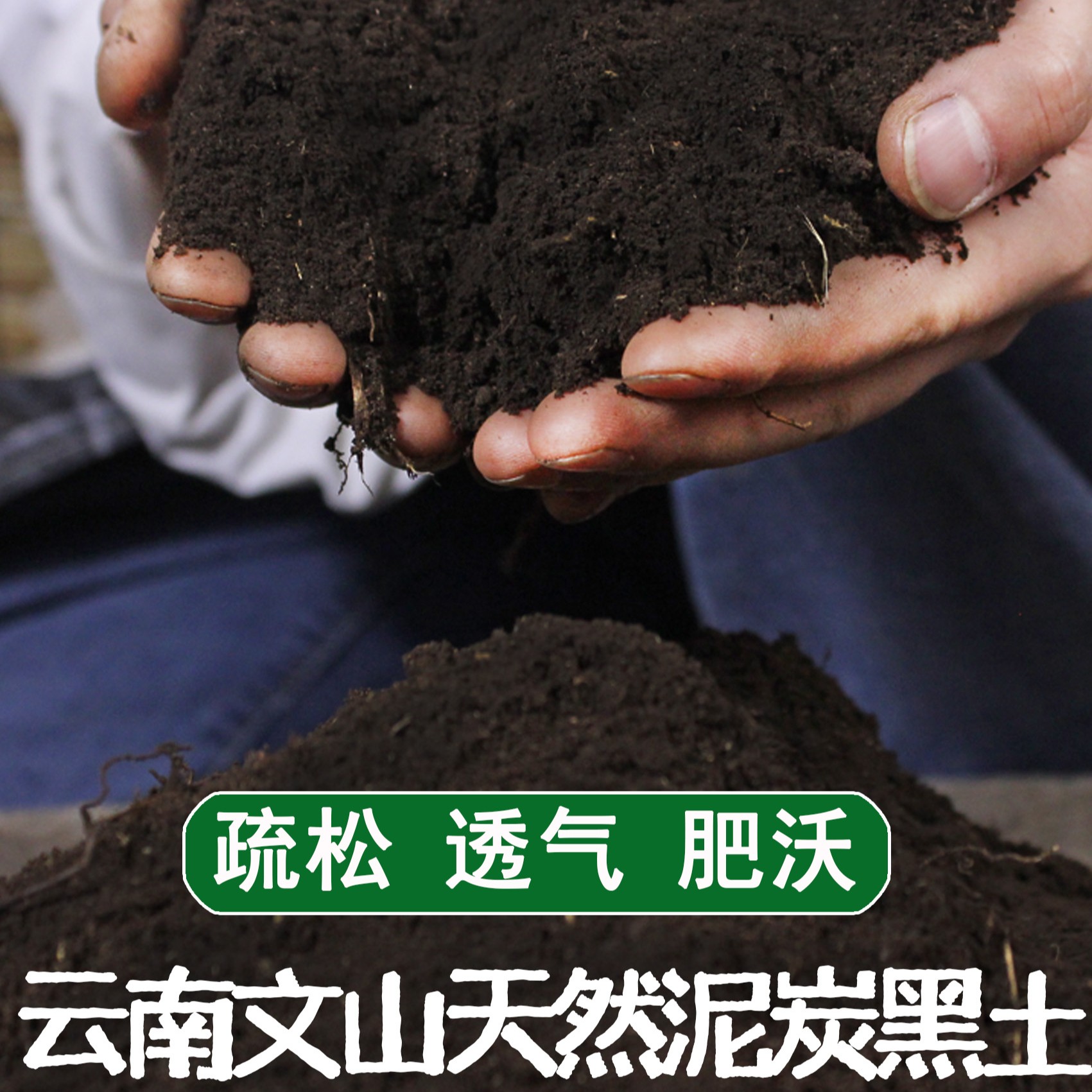 云南深山黑土营养土山乌龟用土花土种植土腐殖土草炭多肉土泥炭土