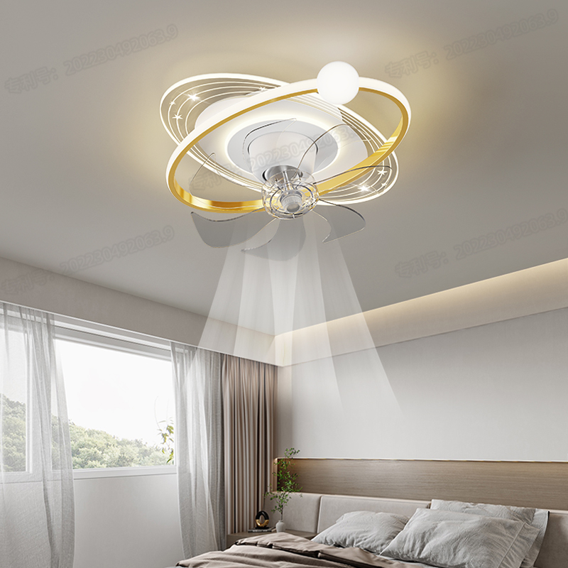 2024新款轻奢智能现代简约网红家用大气别墅节能星际吸顶灯风扇灯