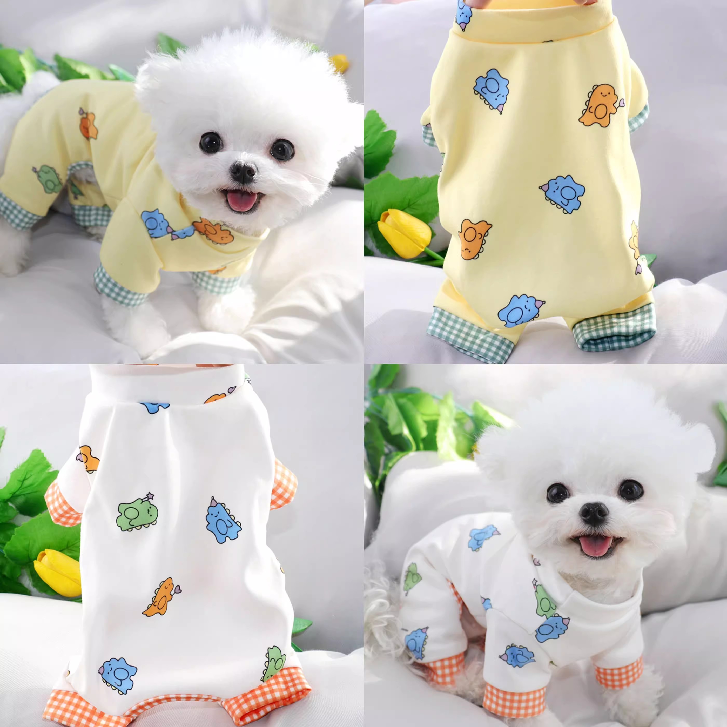 秋季宠物四脚衣泰迪比熊博美雪纳瑞小型幼犬家居服约克夏狗狗衣服
