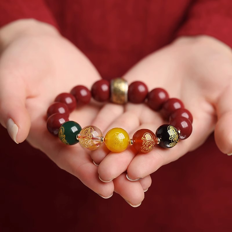 【正品高含量保真朱砂】手链五路情侣款