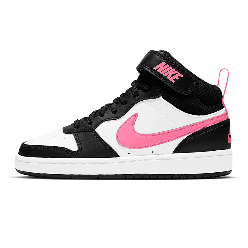 nike耐克Nike Court Borough Mid 2中帮黑粉白女子板鞋CD7782-005